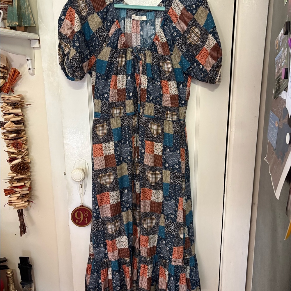 Christy Dawn Brynne Dress Patchwork Blues - Picture 7 of 7